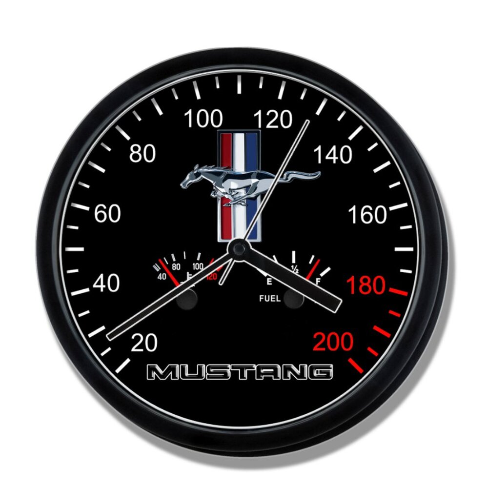 Ford Mustang speedometer Wall Clock New black